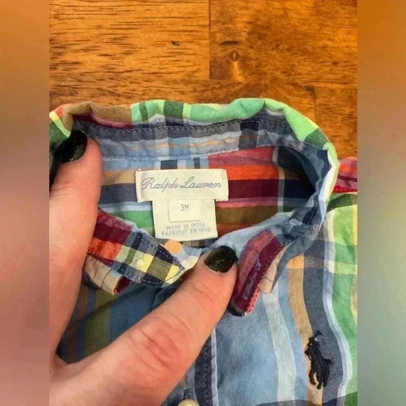 Infant Ralph Lauren Button down shirt size 3 months - Picture 2 of 5